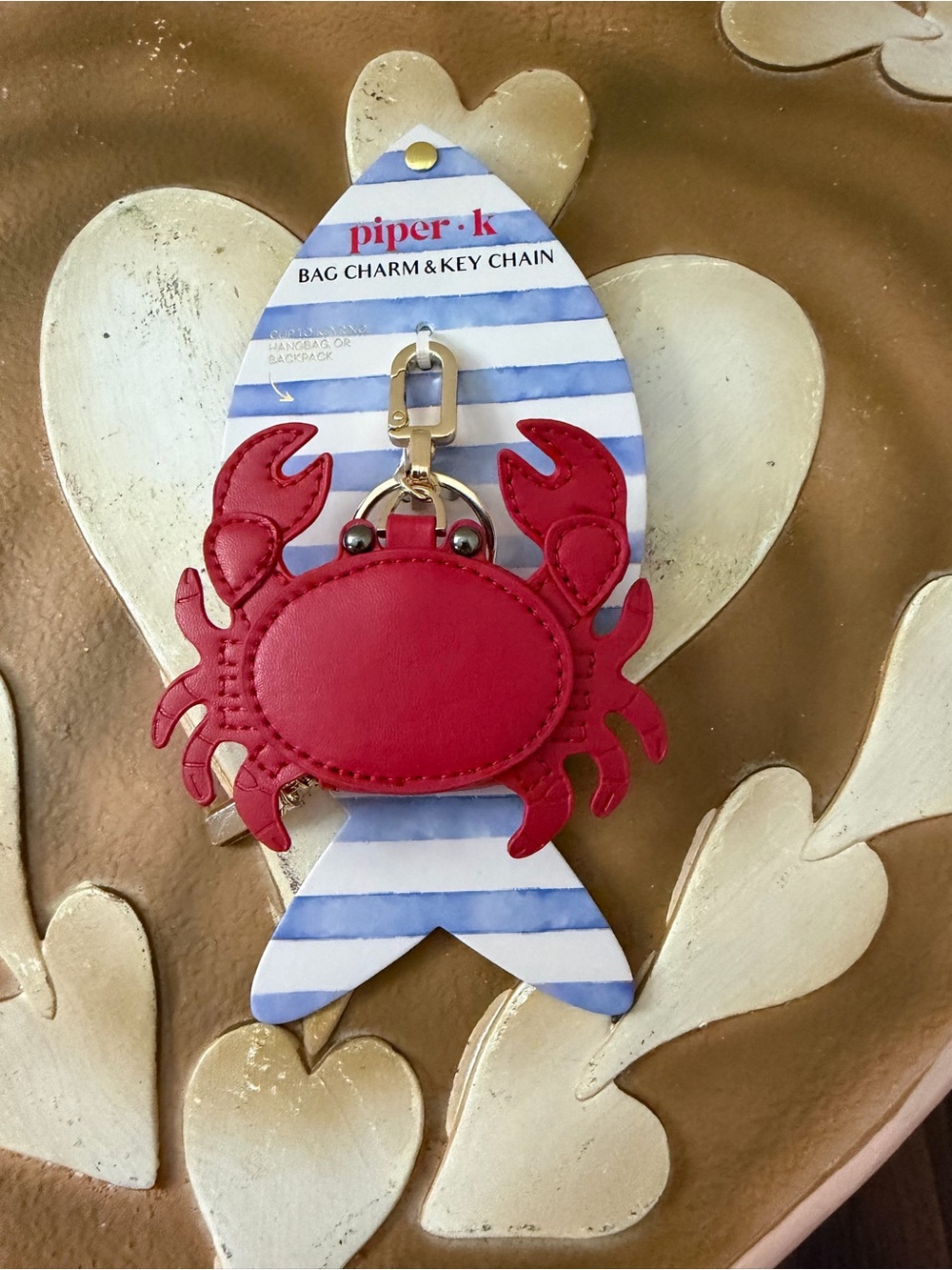 Piper Red Crab Bag Charm & Keychain